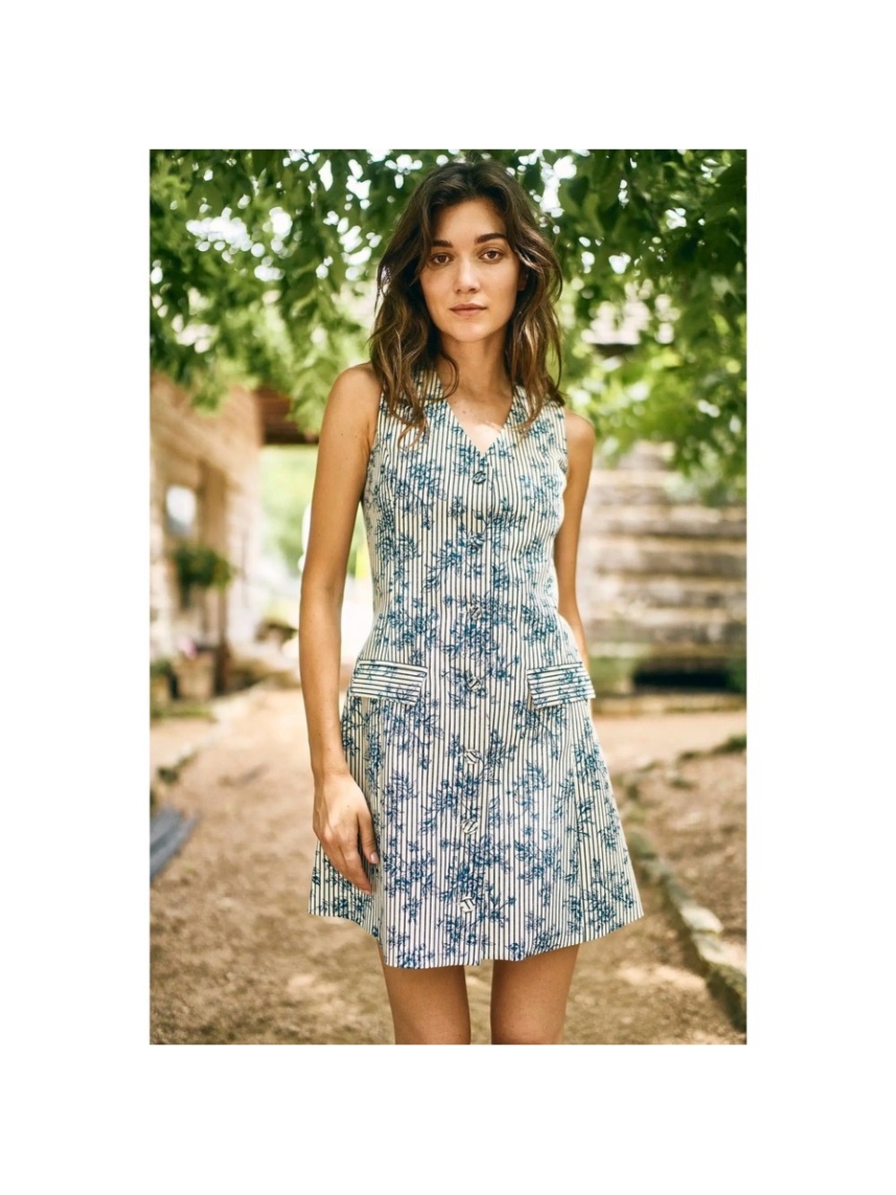 Hunter Bell Tuckernuck Cornflower Toile Suni Dress size 4